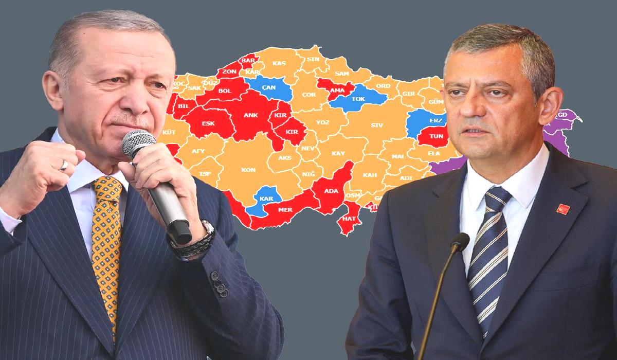 31 Mart yerel seçimleri sonrası ortaya çıkan haritanın rengi değişti