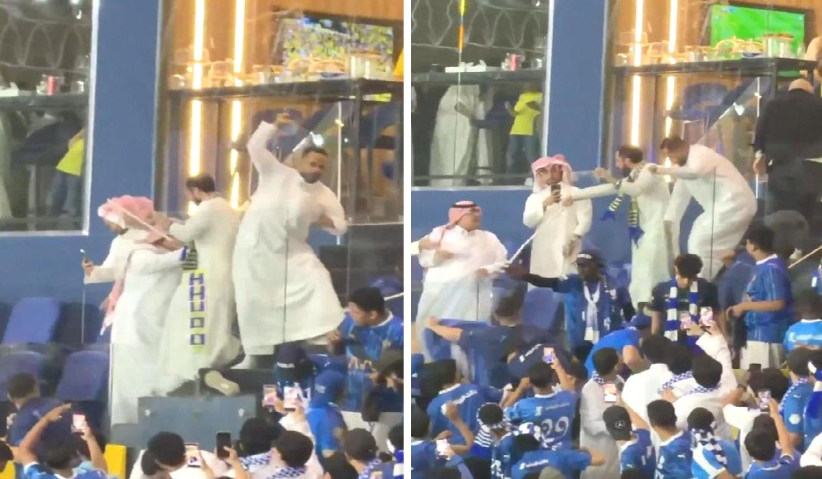Al-Nassr taraftarları, Al-Hilal’in VIP tribününe sopalarla saldırdı
