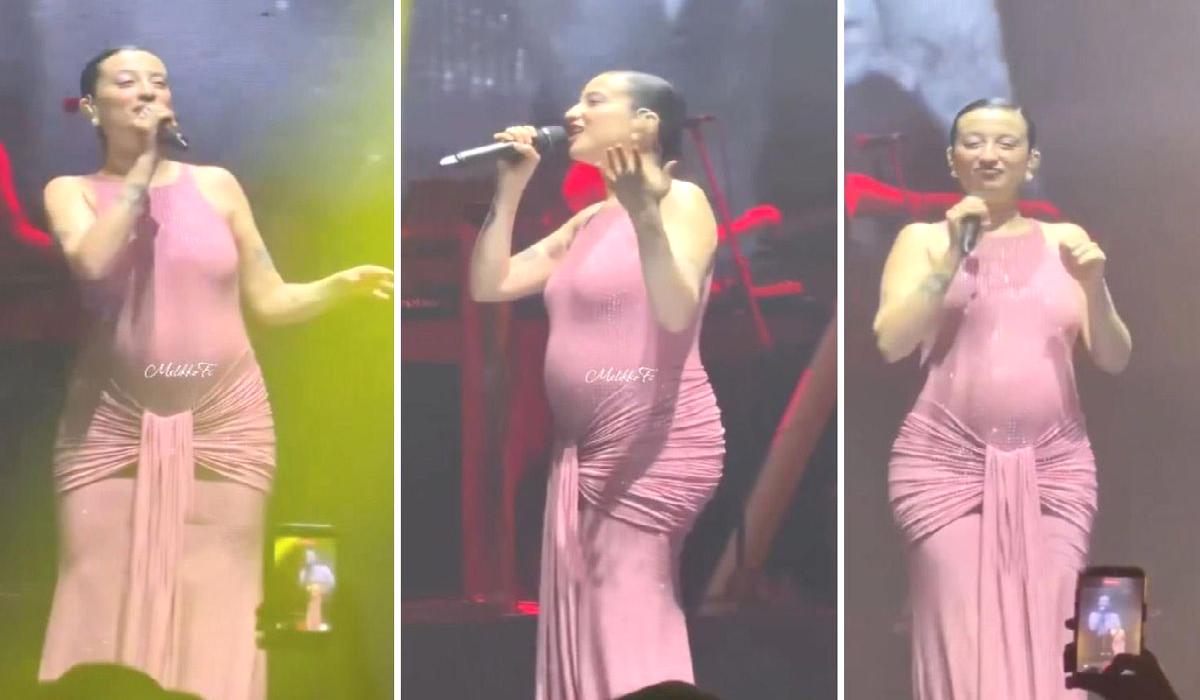 Karnı burnunda sahneye çıkan Melike Şahin, performansıyla tepki çekti
