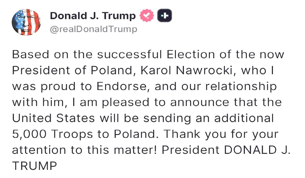Trump, Polonya’ya 5 Bin Asker Gönderecek