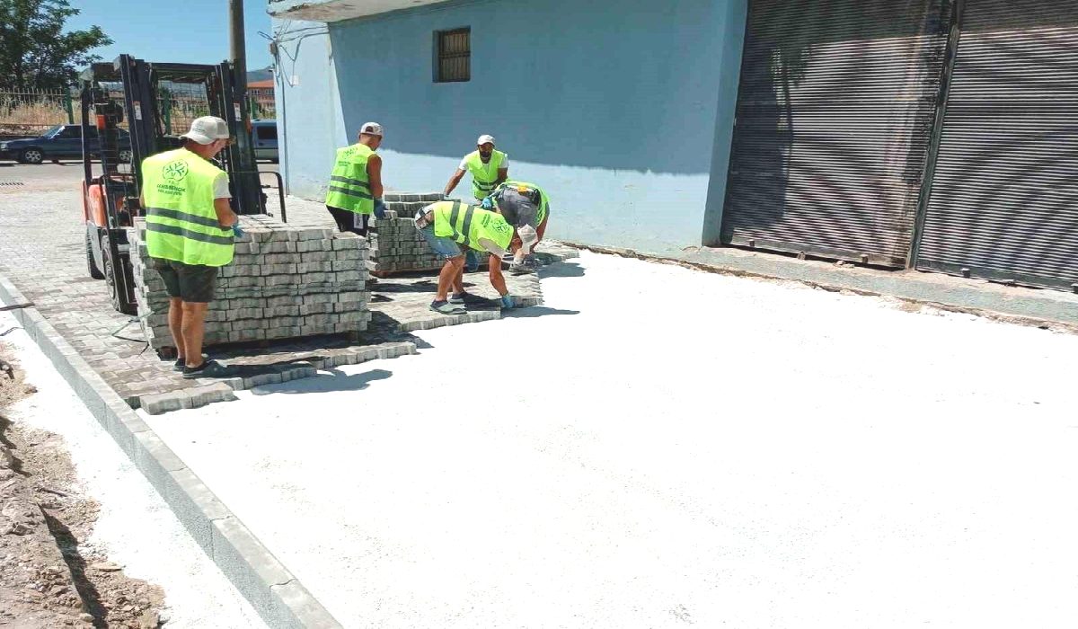 Germencik’te üstyapı çalışmaları başladı